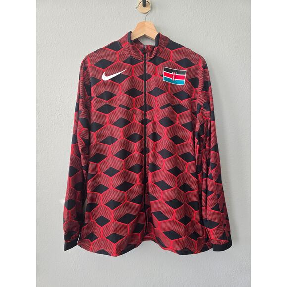Nike Team Kenya Shieldrunner Jacket XL Red & Black Full‑Zip NWOT World Cup - Picture 1 of 10